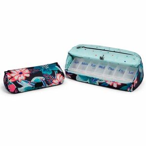 Lug Choo Choo XL Pill Organizer Floral Travel Case Pouch botanical multi
